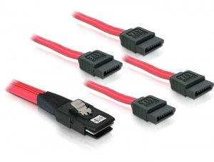 Delock Cable Mini Sas SFF-8087 4 X SATA 7 Pin 1M — image 1