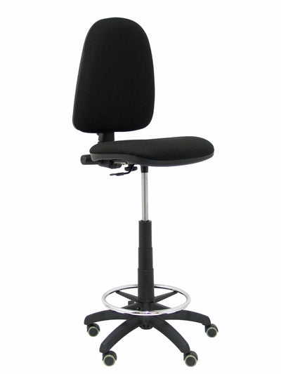 Piqueras And Crespo Taburete Ayna Rotating Adjustable C/ Respaldo Arms Fijos Wheels Parqué Bali Black — image 1