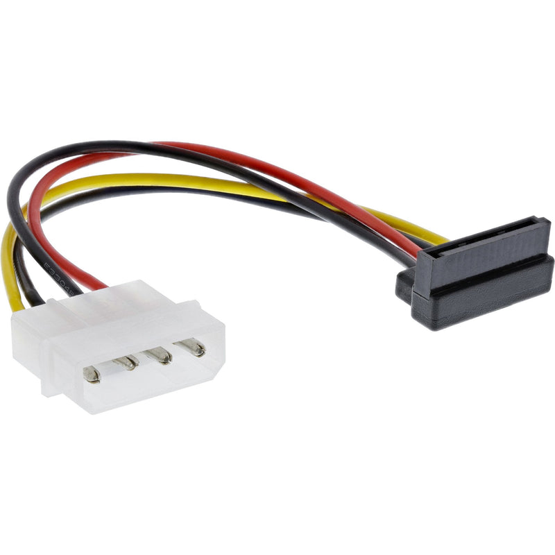 Inline Adapter Power SATA 1X Female 4 Pines a SATA 15 Pines Ángulo Hacia Arriba