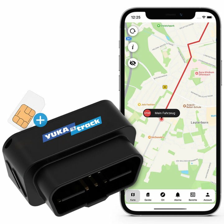 Yukatrack YTOBD2GPS Localizador Or Rastreador GPS Universal Rastreador GPS Black