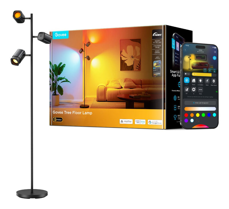 Govee Lamp Pie Tree Floor Lamp Smart Wi-Fi/Bluetooth 72W