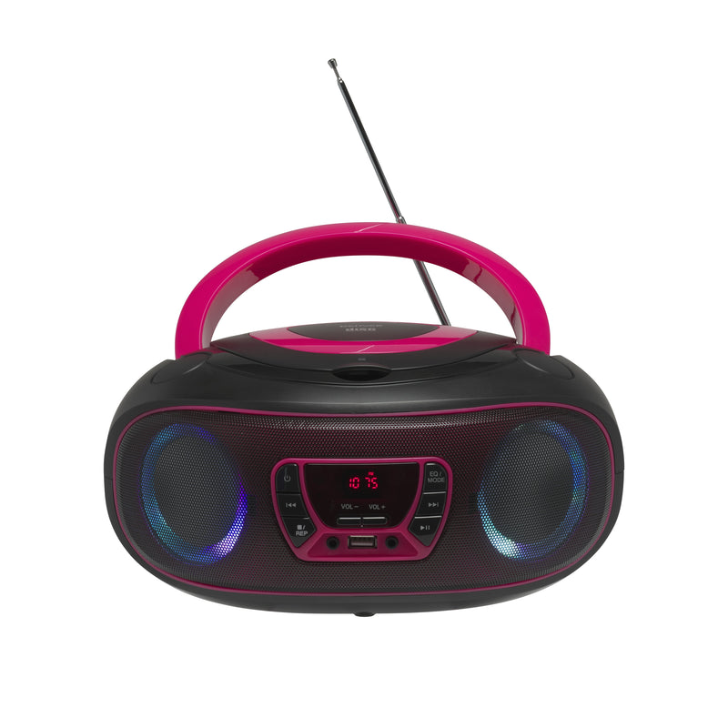 Denver Radio TCL-212 Pink/ Reproductor Cd/ USB/ Bluetooth