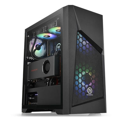 Thermaltake PC Case Tower ATX Commander G32 Tg ARGB Black 2 Ven 200MM + Ven 120MM Included/1XCRISTAL Tempered  — image 1
