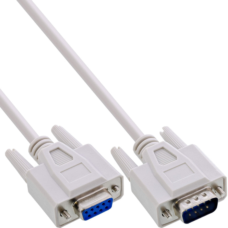 Inline Cable Serie Moldeado DB9 Male a Female Grey 3M