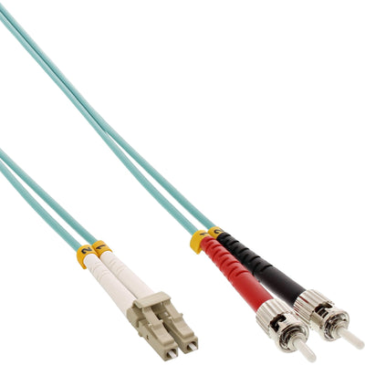 Inline Cable Duplex Fibre Optic Lc/St 50/125?M OM3 0.5M — image 1