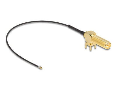 Delock 12032 Antenna Cable Rp-sma 90° Pcb Mampara Female a I-pex Inc., Mhf® 4L Male 1.13 15CM Length Hilo 15MM — image 1