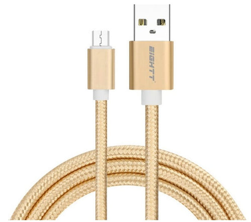 Eightt USB Cable a Micro USB 1M Trenzado Nylon Oro — image 1
