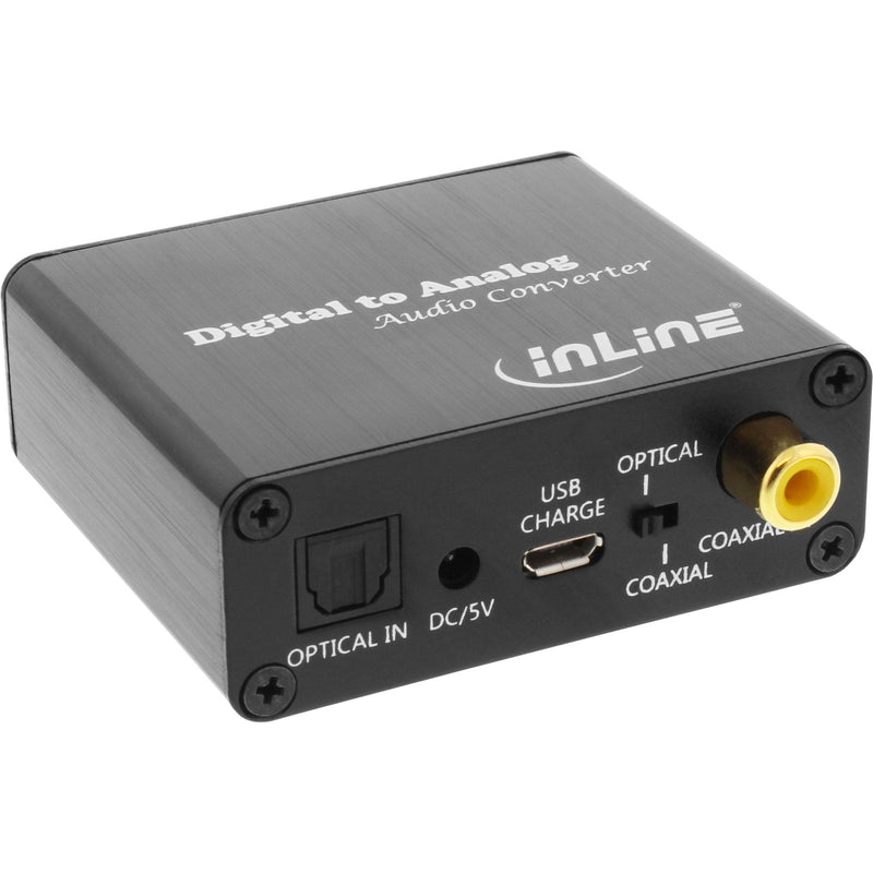 Inline Convertidor Audio Toslink Digital a Analógico And Input Rca a Stereo Rca
