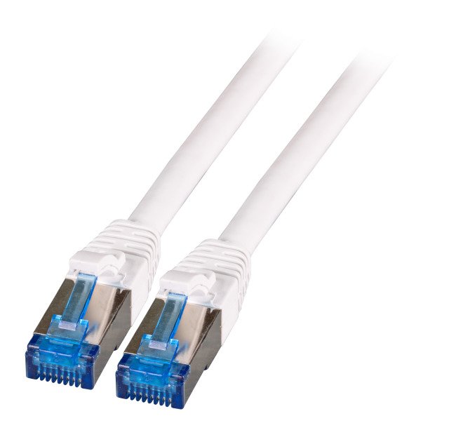 Efb RJ45 Patchkabel S/FTP, CAT.6A, CAT.7 Tpe SUPERFLEX,1M, White