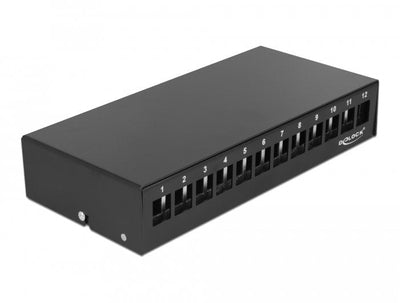 Delock Keystone Patchpanel 12 Port Black — image 1