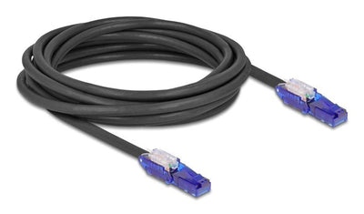 Delock RJ45 Network Cable CAT.6 UTP With 180° Winkelbaren Connectors Male Black 5M — image 1