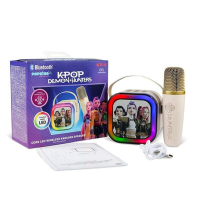 Speaker Karaoke 2 Microphones Cream Wireless Kpop Demon Hunter — image 1