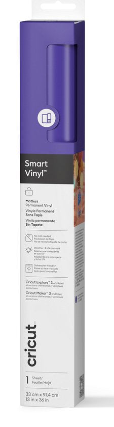 Cricut 2011609 Vinilo Adhesive Permanente Púrpura Matte