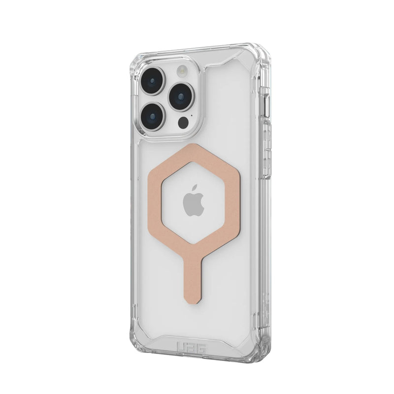 Uag Case For Apple Iphone 15 Pro Max. [6.7-INCH] Plyo Magsafe Ice/Rose Gold Housing Rear Phone Mobile Phone Co
