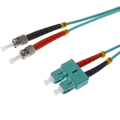 Helos Lwl Network Cable Sc/St Duplex 50/125?M OM3 Aqua 10,0M — image 1
