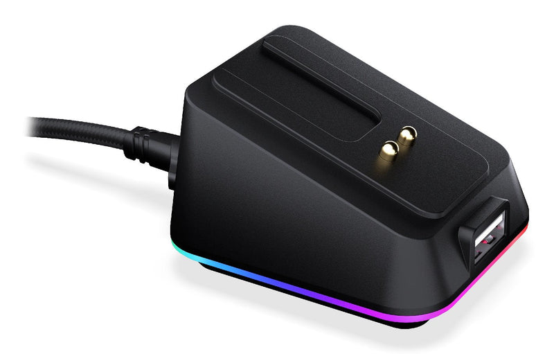 Endorfy Mouse Dock Black Liv Wireless, Liv Plus Wireless, Estación Charging Black Cable 1,8 Metres EY0F001