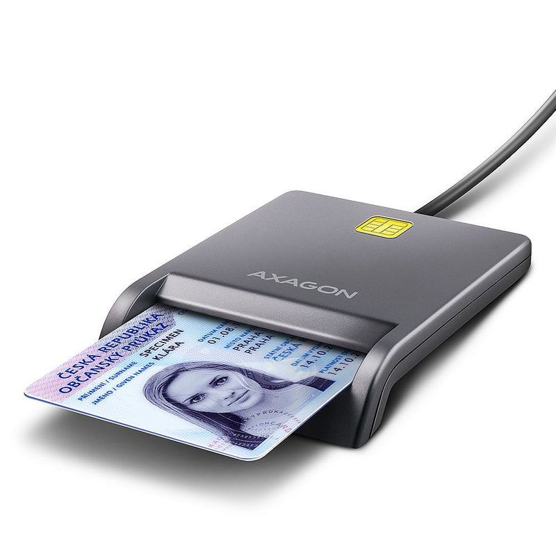 Axagon Reader Card CRE-SM3T USB Smart Card Flat Smart Indoor USB 2.0 Black