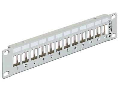 Delock 10? Keystone Patchpanel 12 Port Metal Grey — image 1