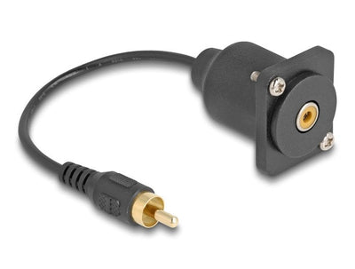 Delock D-typ Cable Cinch Male a Female Black 20CM — image 1