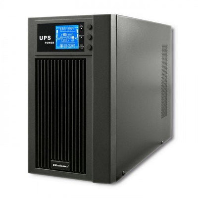 Qoltec 53043 Uninterruptible Power Supply On-line 3KVA 2.4KW LCD USB — image 1