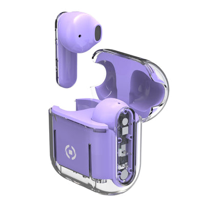 Celly Sheer Headphones True Wireless Stereo (tws) Transparent Violet — image 1