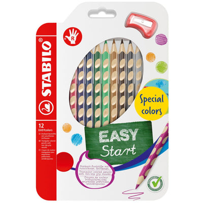 Stabilo Easycolors Special Colors Pack With 12 Pencils Colours Ergonomicos + Sacapuntas - Mina 4.2MM - Forma — image 1