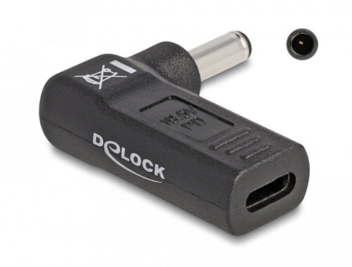 Delock 60007 Adapter Cable Charging Computer Laptop USB Type-c™ Female a Dell 4,5 X 3,0MM Male Ángulo 90° — image 1