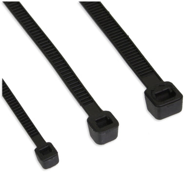 Inline Cable Ties Long 400MM Wide 7,2MM Black 100 Units — image 1