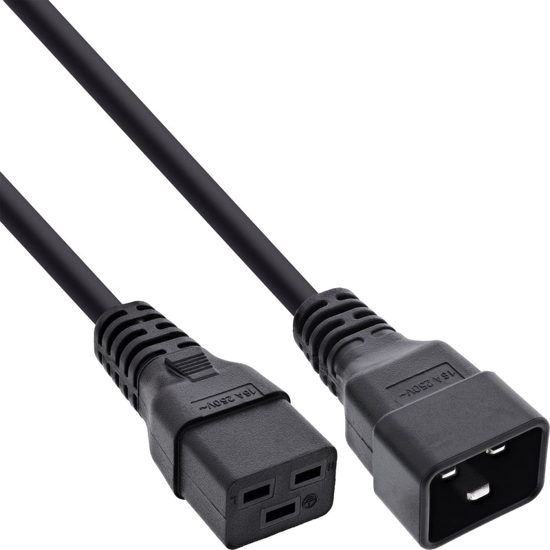 Inline Cable Power C19 a C20 3 Pines IEC Male a Female Black 1,5M