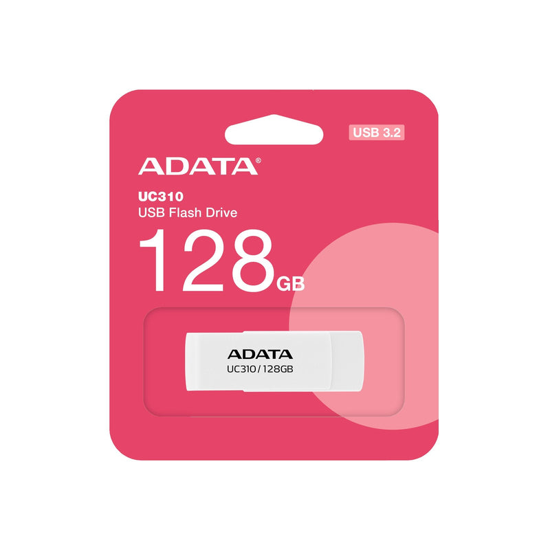 ADATA USB Flash Drive UC310 128GB, USB White USB-A 3.2 Gen 1