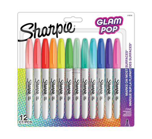 Sharpie Marker Permanentmarker Fine Glam Pop 12ER Blister — image 1