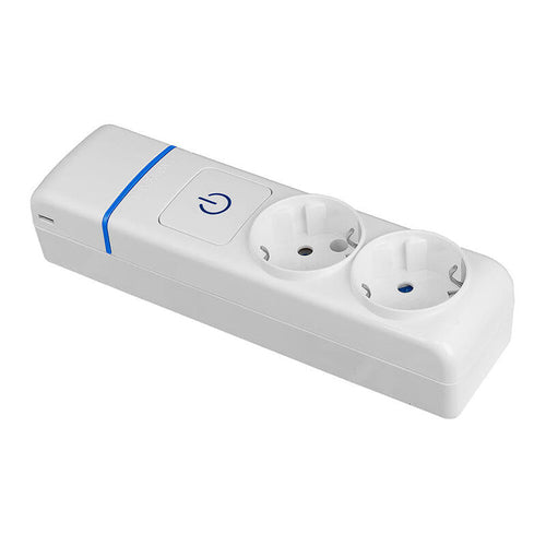 Solera Base Múltiple 2 Sockets 2P + T, 16A 250V With Switch Luminoso. 8002PIL — image 1