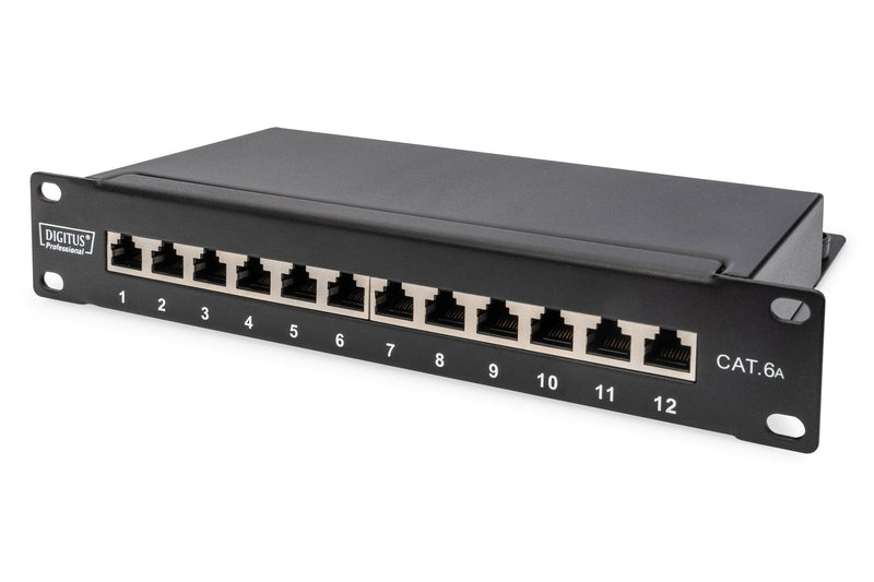 Digitus Patch Panel 12 Ports CAT.6A 1U Black