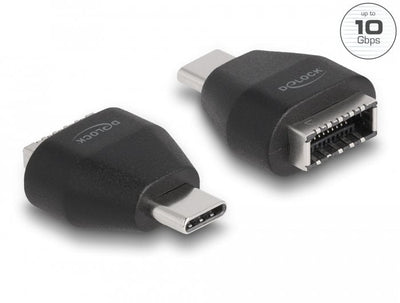 Delock Adapter USB Type-c™ Male a USB 3.2 Clave a Female Black — image 1