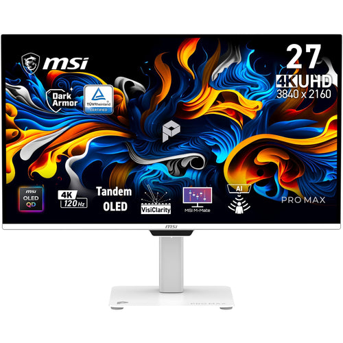 Msi Pro Max. 271UPXW12G 26.5 3840 X 2160 Pixels Ultrawide Full HD Qd-oled White — image 1