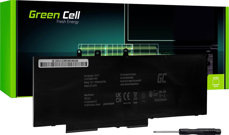 Green Cell Battery 93FTF Gjknx Dell Latitude 5280 5290 5480 5490 5491 5495 5580 5590 5591 Precision 3520 3530