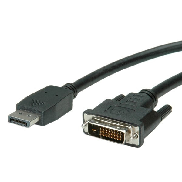 Value 11.99.5610 Adapter Cable Vídeo 2M DisplayPort DVI-d Black