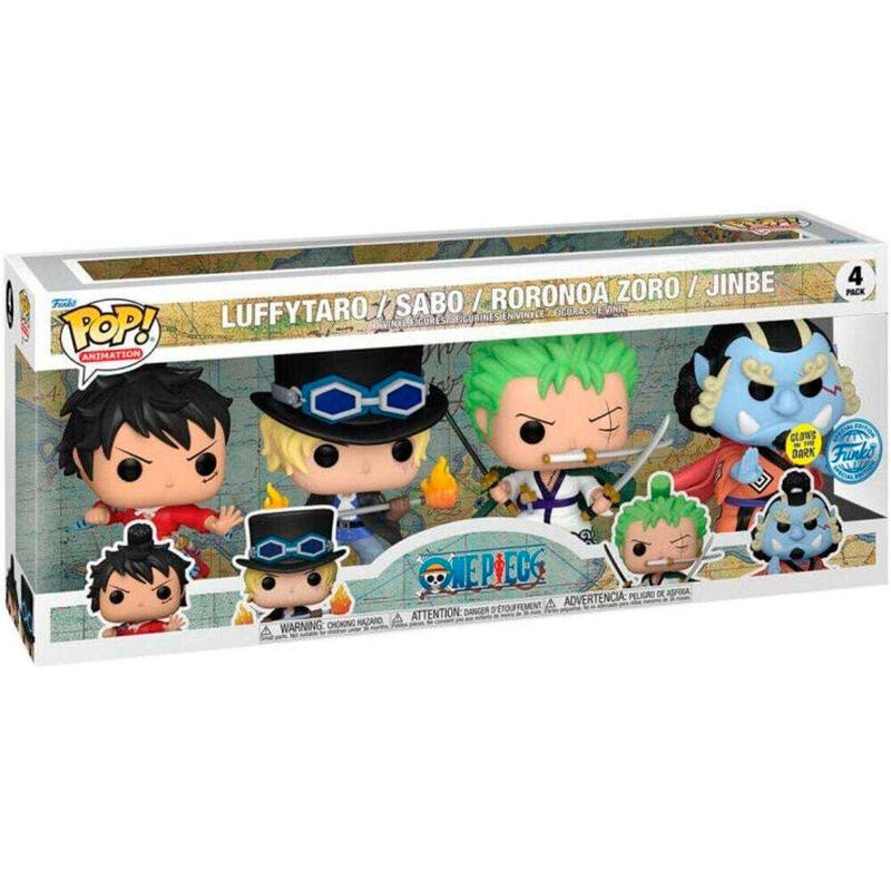 Blister 4 Figuras Pop One Pieza Exclusive