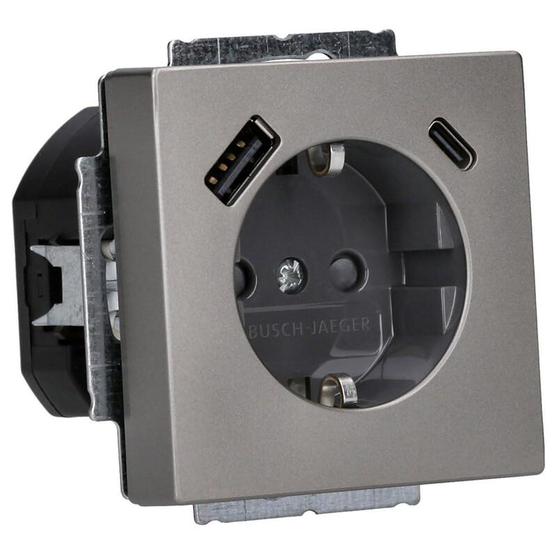 Busch Jaeger 20 EUCB2USBAC-866 20 EUCB2USBAC-866 Schuko®- USB-A + C Socket Power
