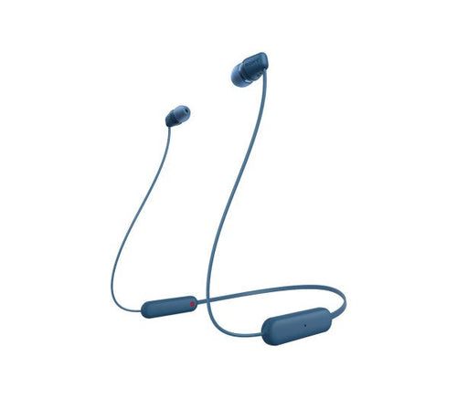 Sony WI-C100 Headphones Wireless In-ear Bluetooth Blue — image 1