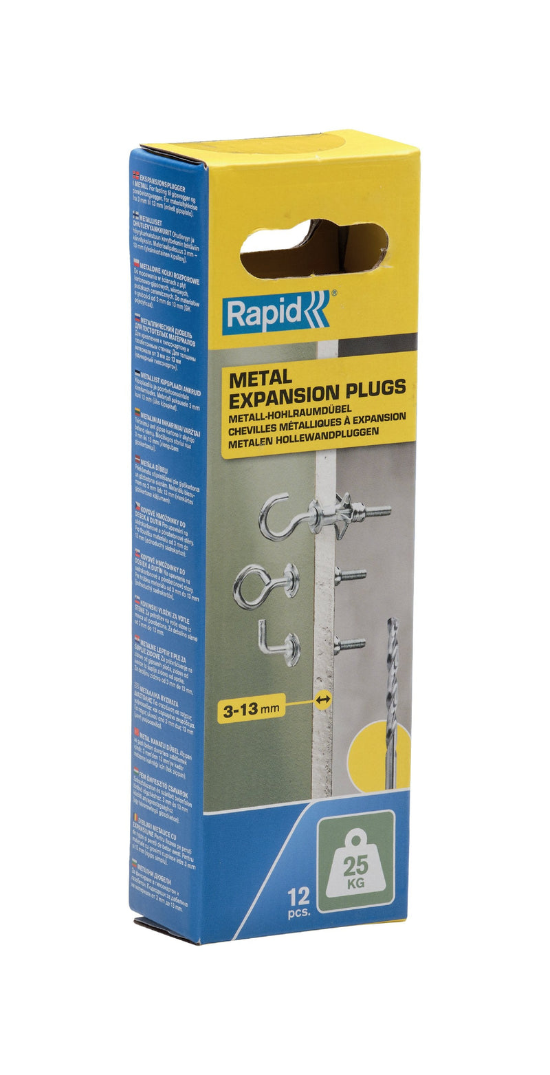 Rapid Blíster 12 Unidades Taco Expansión Metallic Ø8X32 Tornillo Ø4 5001556
