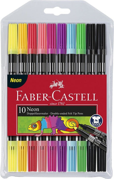 Faber-castell 151110 - Marker Double (1 Unit Colour Neón 10ER Etui Neon — image 1