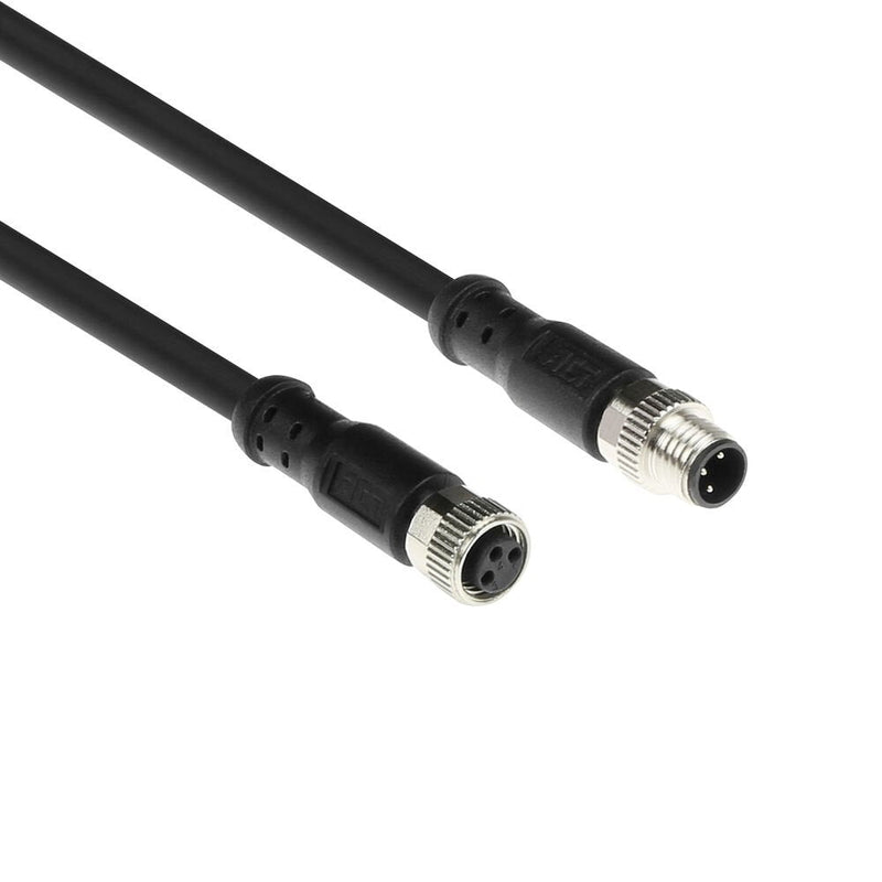 Industrial 3.00 Meters Sensor Cable M8A 3-PIN Male To M8A 3-PIN Female, Ultraflex Xtreme Tpe Cable Shielded