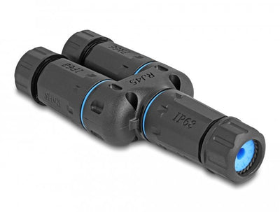 Delock 86808 Connector Cable RJ45 Female a 2 X RJ45 Female CAT.6A Waterproof — image 1