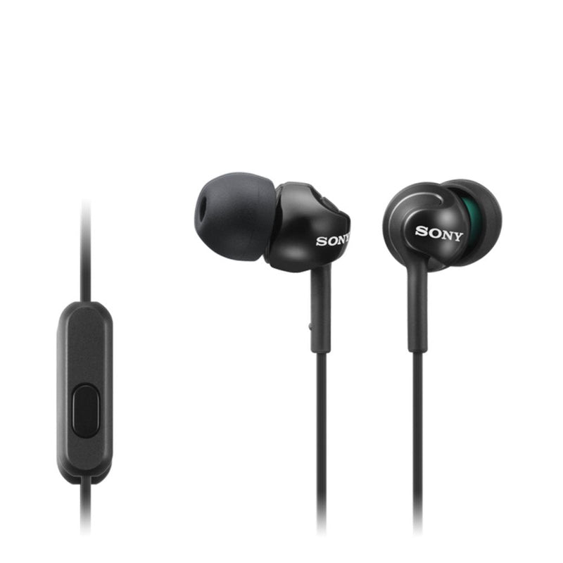Sony MDR-EX110AP Headphones Internos With Microen Orejacableadoconector 3,5 Mmnegro