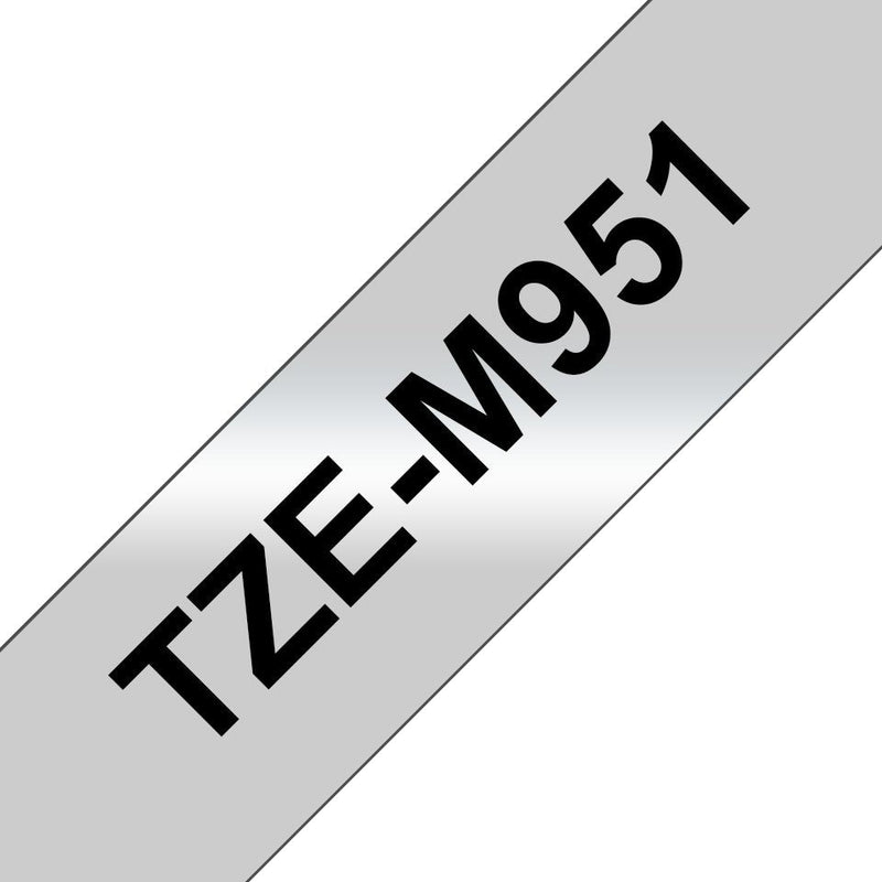 Brother Tape Laminated Silver / Black (metálica) 24MM