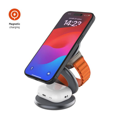 Charger Wireless Magnetic Fixed Magpowerstation Round Grey — image 1