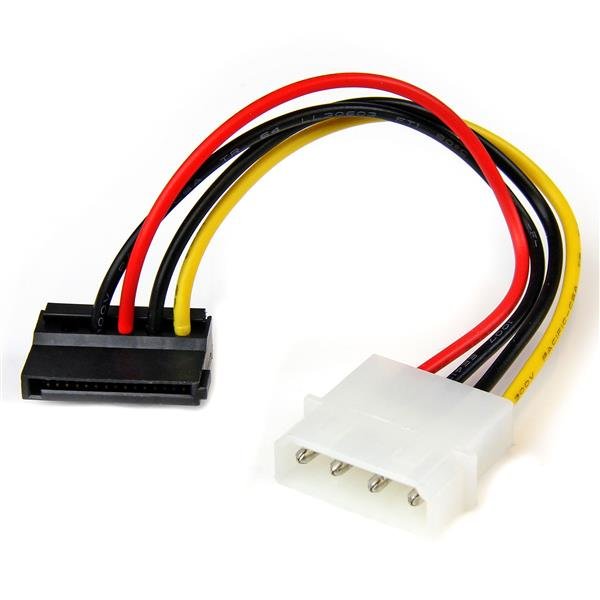 StarTech Cable Power Molex a SATA Acodado 0.15M Satapowadpl