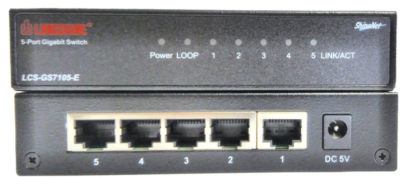 Longshine Switch Gigabit , 5 Ports LCS-GS7105- And Metal