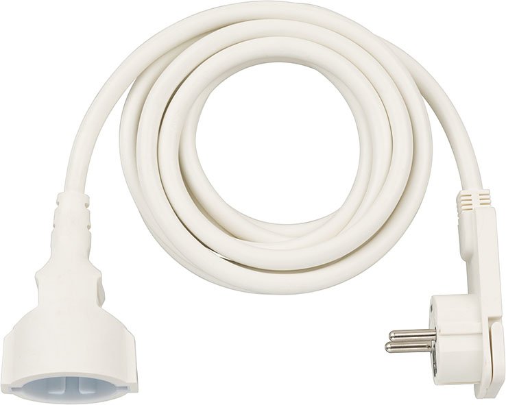 Brennenstuhl Cable Extensión With Plug Flat Acodado 3M, White